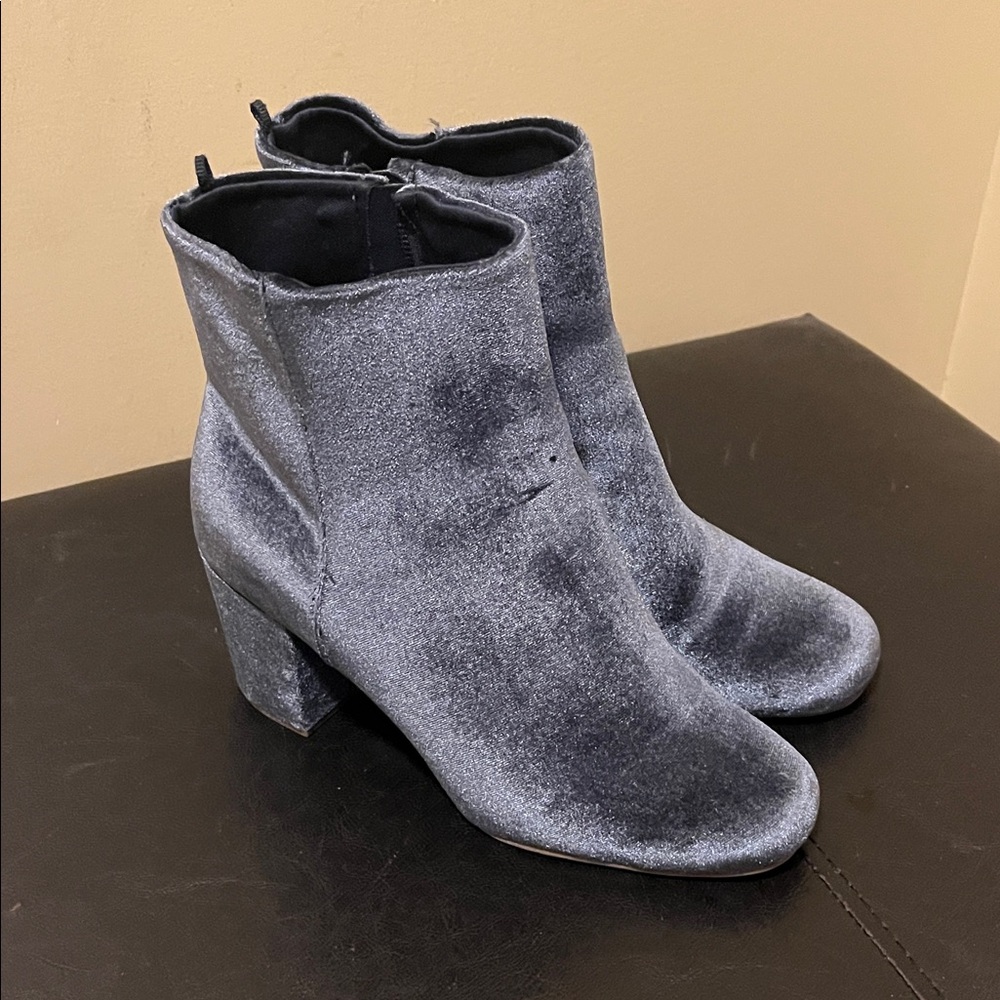 Old Navy | Blue Velvet Ankle Boots
